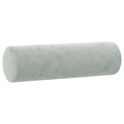 3-Seater Sofa with Throw Pillows Light Grey 180 cm Velvet Payday Deals