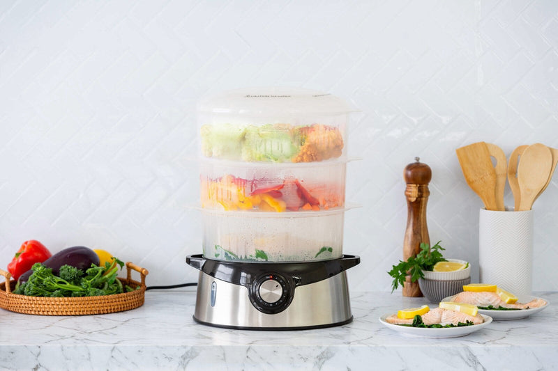 3 Tier Food Steamer with Stainless Steel Base Payday Deals