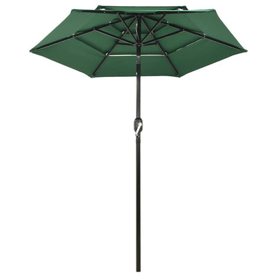 3-Tier Garden Parasol with Aluminium Pole Green 2 m Payday Deals