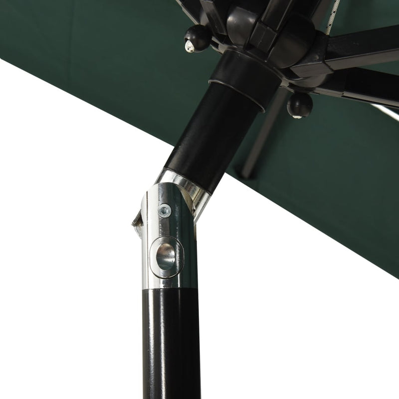 3-Tier Garden Parasol with Aluminium Pole Green 2x2 m Payday Deals