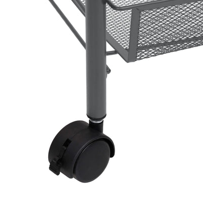 3-Tier Kitchen Trolley Grey 46x26x64 cm Iron Payday Deals