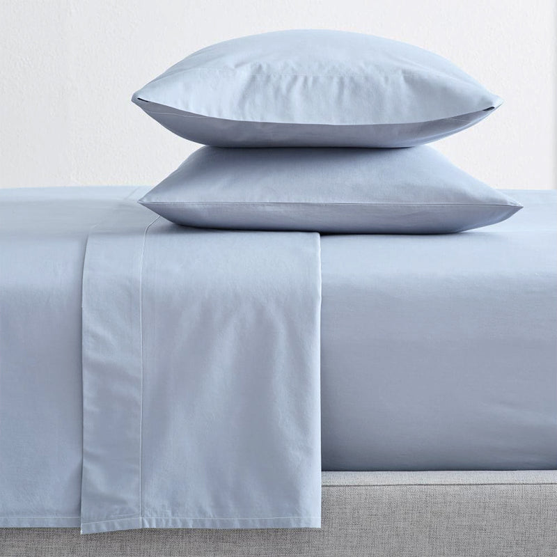 300 Thread Count 100 % Organic Cotton Baby Blue Sheet Sets by Renee Taylor Mega King Payday Deals