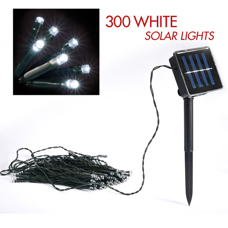 300 White solar LED string lights Payday Deals