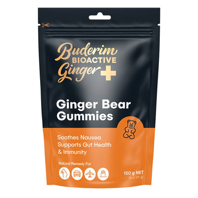 Buderim Ginger Bioactive Ginger Plus Gummie Bears 150gm