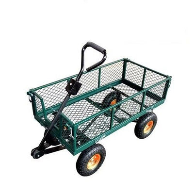 300kg Gardeon Mesh Garden Cart Steel Removable Sides Trolley Wagon ATV Trailer