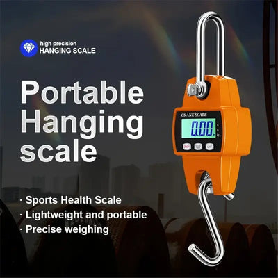 300kg Mini Crane Scale Portable LCD Digital Electronic Hook Hanging Scale Payday Deals