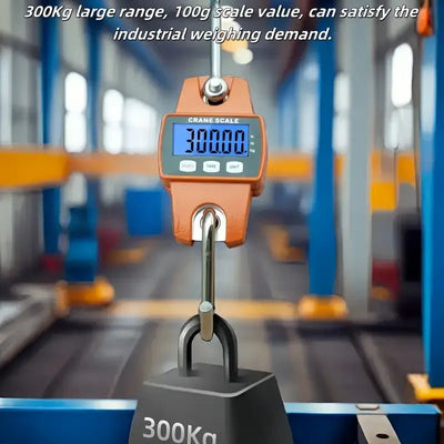 300kg Mini Crane Scale Portable LCD Digital Electronic Hook Hanging Scale Payday Deals