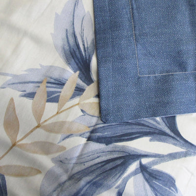 300TC Carolyn Blue Reversible Cotton Quilt Cover Set King Payday Deals