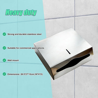 304 Stainless Steel Hand Paper Towel Dispenser Holder Toilet Heavy Duty Payday Deals