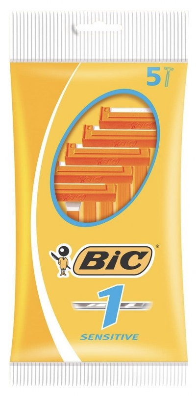 BiC Classic Disposable Sensitive Single Blade Shaving Razor - 1 Pack of 5 