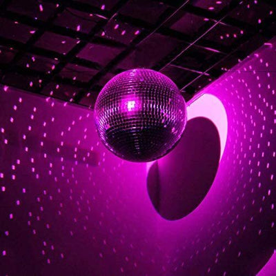 30cm Disco Mirror Ball DJ Light Shiny Silver Dance Party Stage Lighting Eve Payday Deals