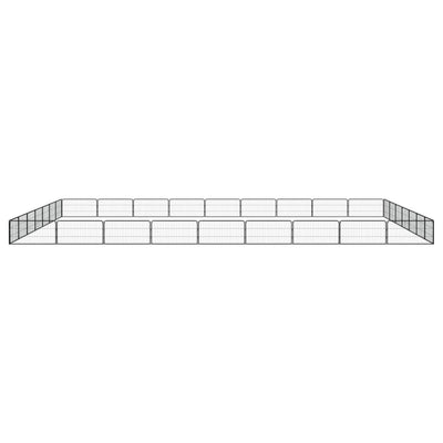 32-Panel Dog Playpen Black 100x50 cm Powder-coated Steel Payday Deals