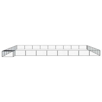 36-Panel Dog Playpen Black 100x50 cm Powder-coated Steel Payday Deals