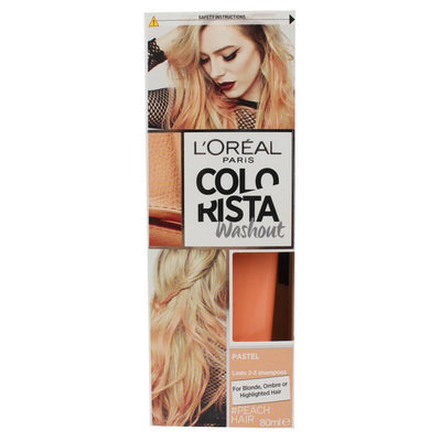 LOREAL 80mL COLORISTA WASHOUT HAIR COLOUR #PEACH HAIR