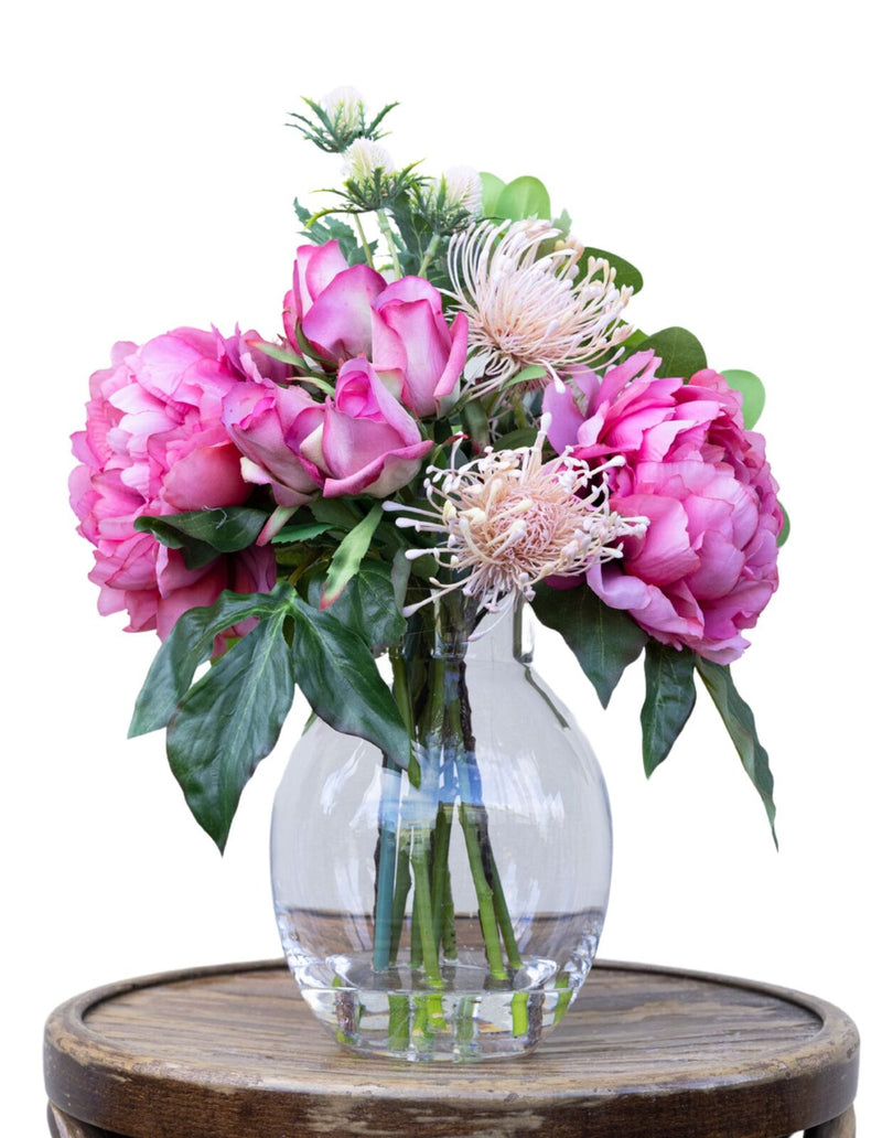 36cm Peony & Rose Mixed Arrangement Artificial Flower Plant Home Decor Payday Deals