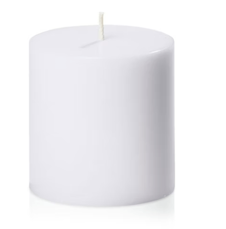 36x Premium Church Candle Pillar Candles White Unscented Lead Free 51Hrs - 7*10cm Payday Deals