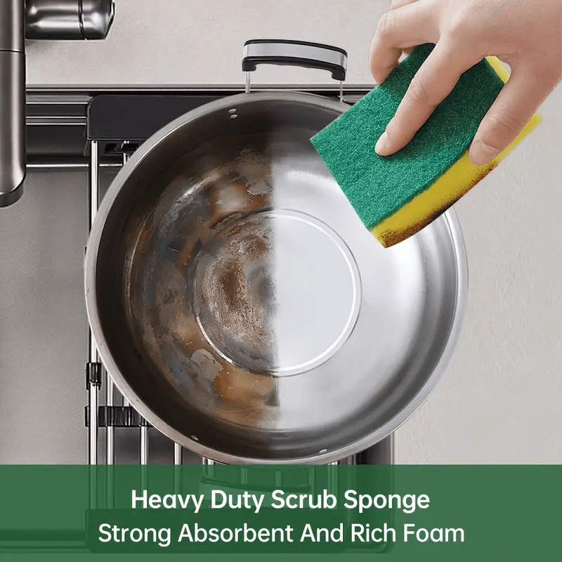 36x Scourer Sponges Strong Commercial Grade Regular Duty 15x10x3cm Bulk Payday Deals