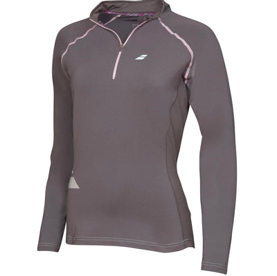 BABOLAT Womens 1/2 Zip Core Long Sleeve Top Tennis Sports Gym Training