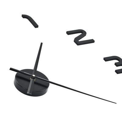 3D Wall Clock Modern Design 100 cm XXL Black Payday Deals