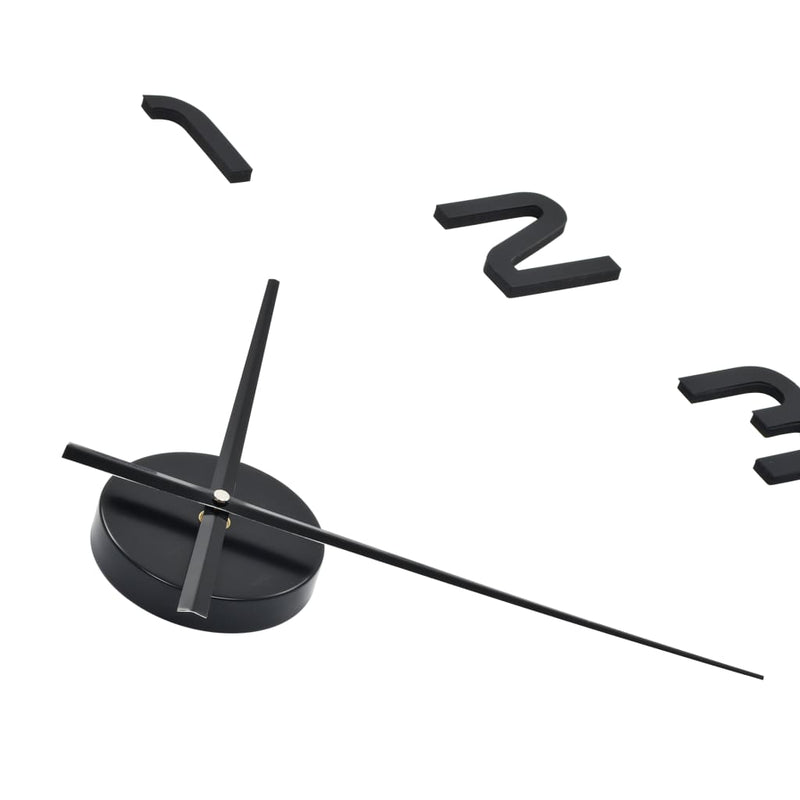 3D Wall Clock Modern Design 100 cm XXL Black Payday Deals