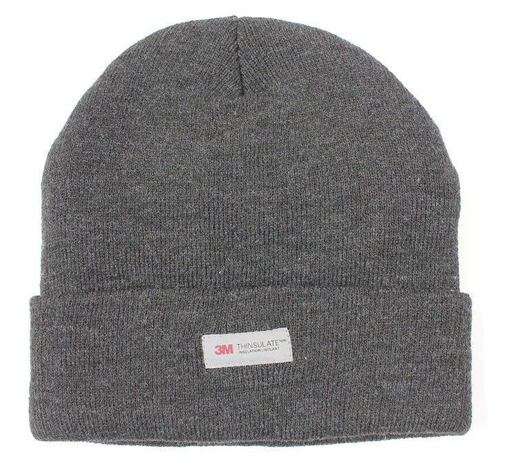 3M Thinsulate Pull On Beanie Hat Ski Knit Thermal Insulated in Charcoal Grey Payday Deals