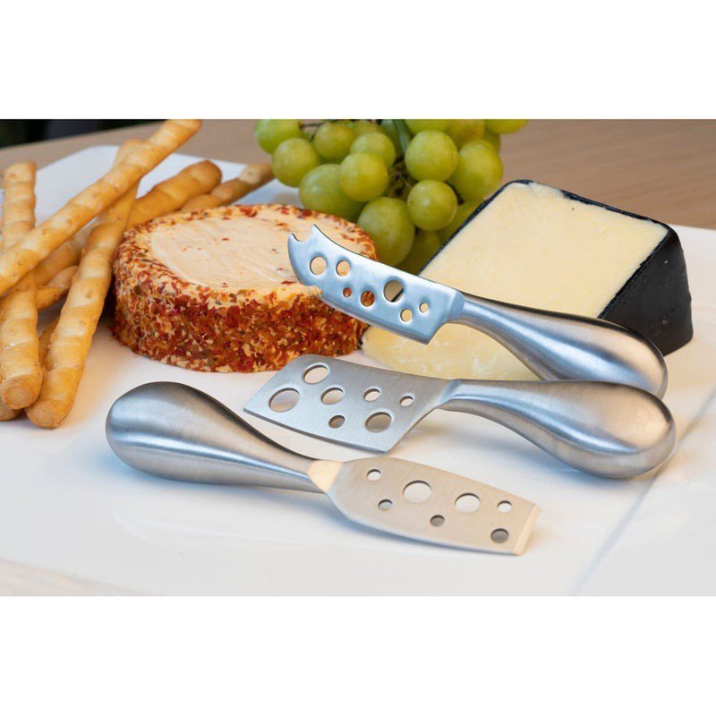 3pc Euroline Stainless Steel Cheese Knife Set Kitchen Cutlery - Silver Payday Deals