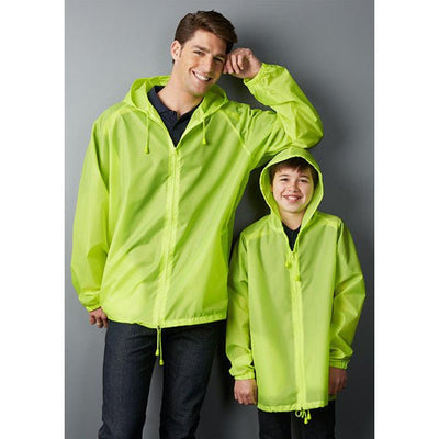 3pc Set Adult Spray Jacket Outdoor Rain Hi Vis Poncho Waterproof - Fluoro Lime Payday Deals