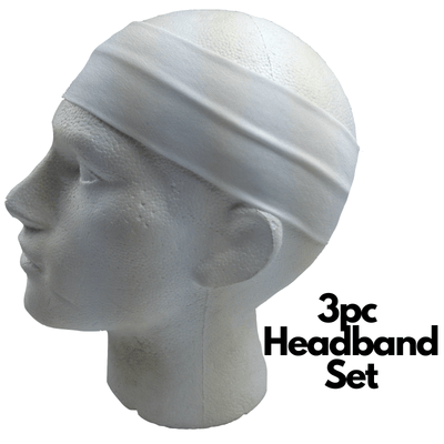 3pc Set Plain Headband Elastic Stretch Sports Yoga Hair Band Unisex Wide Wrap Payday Deals