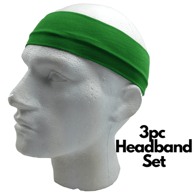 3pc Set Plain Headband Elastic Stretch Sports Yoga Hair Band Unisex Wide Wrap Payday Deals