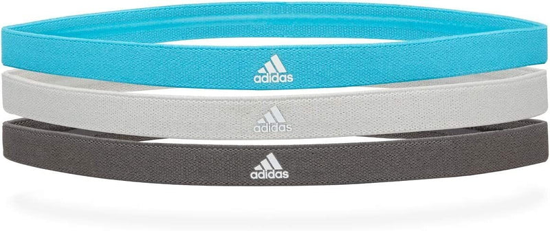 3pcs Adidas Sports Headband Hair Bands Gym Training Fitness Yoga - Black/Grey/Cyan Payday Deals