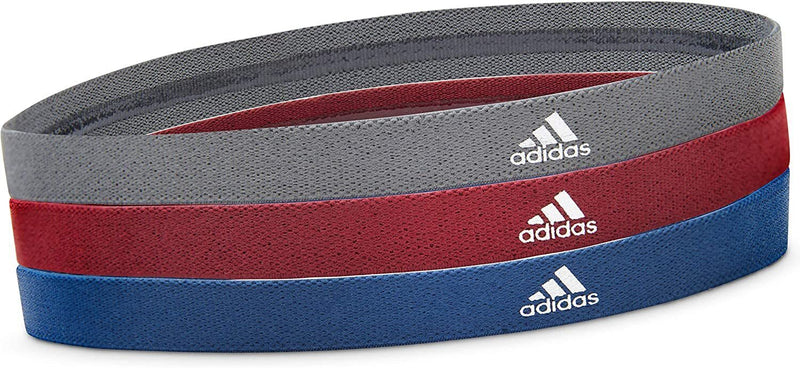 3pcs Adidas Sports Headband Hair Bands Gym Training Fitness Yoga - Grey/Blue/Burgundy Payday Deals