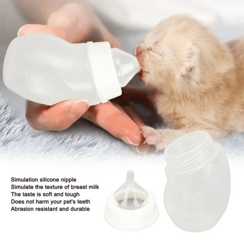 3pcs Pet Nursing Bottle Kit Curved Bottle Body For Newborn Puppies & Kittens Dog Cat Payday Deals