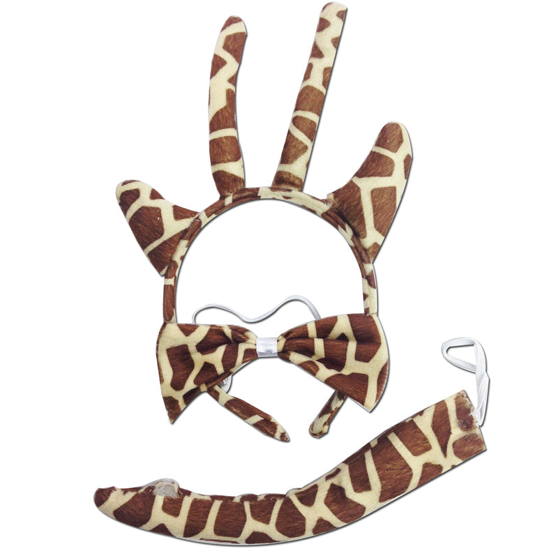 3pcs Set Animal Costume Dress Up Party Bow Tie Tail Ears Book Week - Giraffe Payday Deals