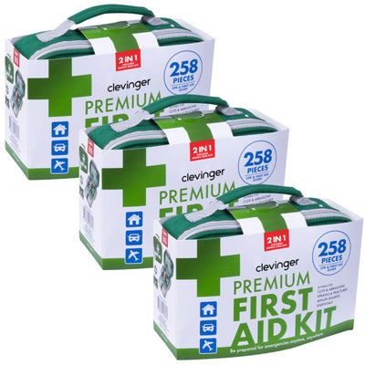 3x 258pcs Premium First Aid Kit Medical Travel Set Emergency Family Safety Payday Deals