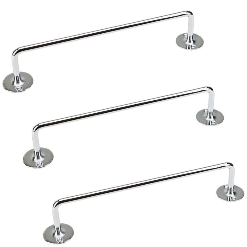 3x 460mm Chrome Tea Towel Rail Stainless Steel Holder Rack Payday Deals