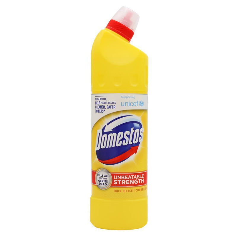 3x Domestos 750ml Thick Bleach Extended Power Citrus Fresh Kills All Known Germs Dead Payday Deals