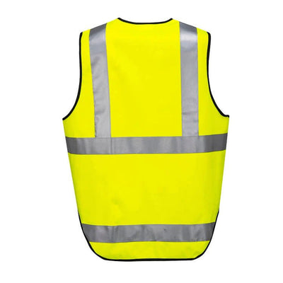 3x HUSKI Hi Vis Patrol Vest 3M Tape Safety Workwear High Visibility Bulk - Yellow Payday Deals