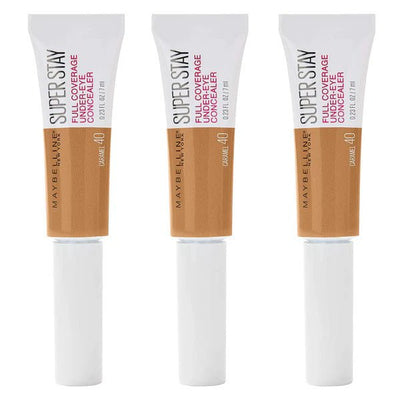 3x Maybelline New York SuperStay 24hr Longwear Liquid Concealer, Caramel 40 - 6ml Payday Deals