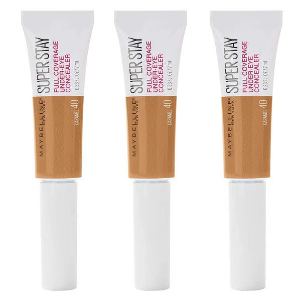 3x Maybelline New York SuperStay 24hr Longwear Liquid Concealer, Caramel 40 - 6ml Payday Deals