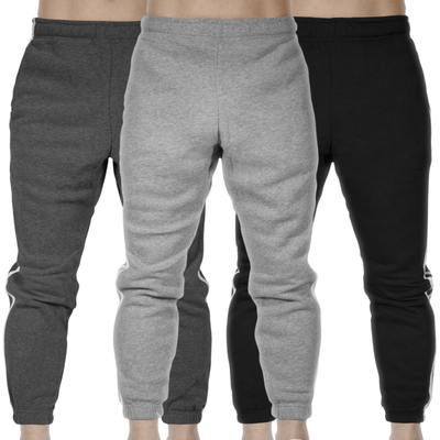 3x Mens Fleece Skinny Track Pants Jogger Gym Casual Sweat Warm - Assorted Colours Payday Deals