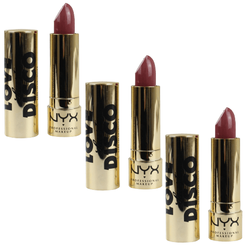 3x NYX 3.5g LOVE LUST DISCO SATIN CREAM LIPSTICK 01 ROMANCE ME Payday Deals