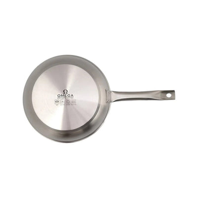 3x Omega Non-Stick Fry Pan 24cm (18/10 Stainless Steel) Frying 1880 Collection Payday Deals