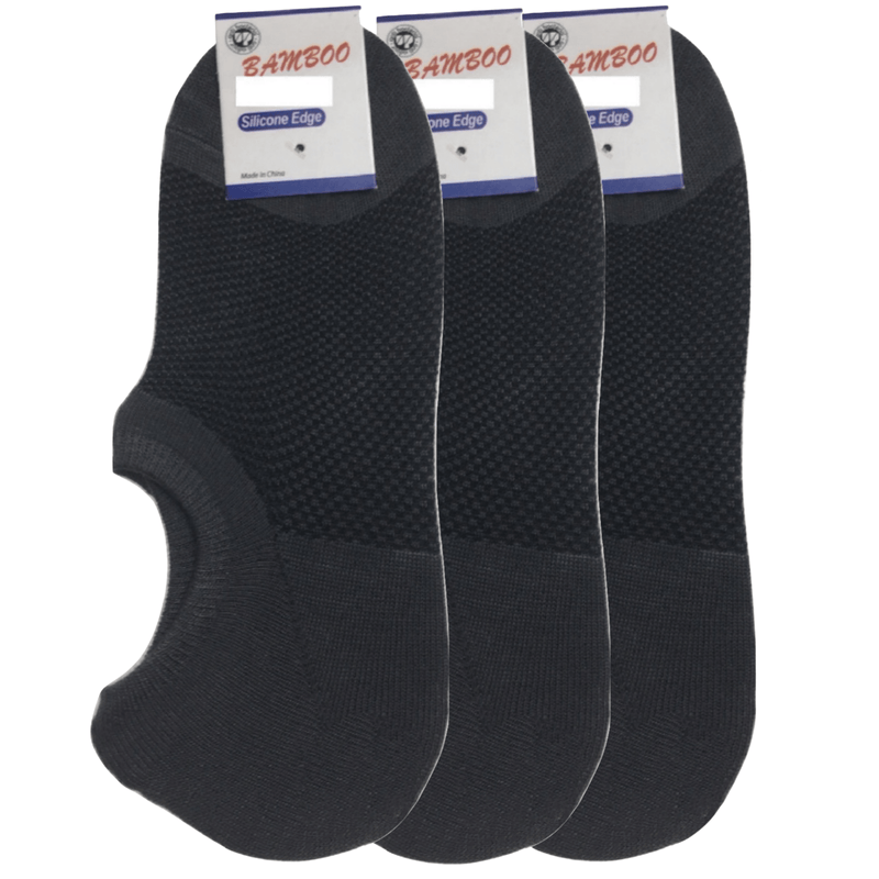 3x Pairs No Show Bamboo Socks Non-Slip Heel Grip Low Cut Invisible Footlet New Payday Deals