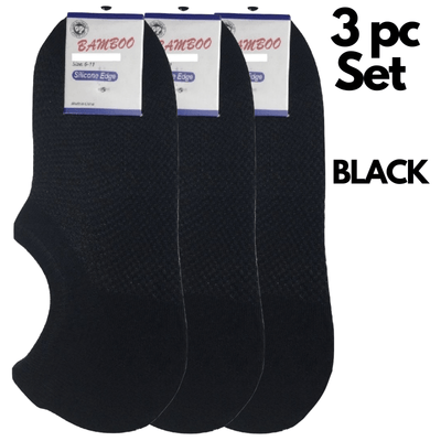 3x Pairs No Show Bamboo Socks Non-Slip Heel Grip Low Cut Invisible Footlet New Payday Deals