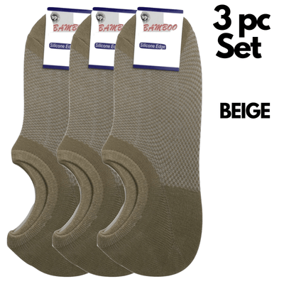 3x Pairs No Show Bamboo Socks Non-Slip Heel Grip Low Cut Invisible Footlet New Payday Deals