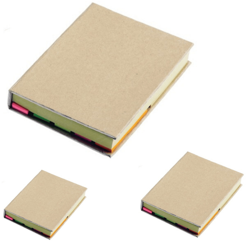 3x Post It Notebook Journal Sketchbook Pad Notepad Note Book - Beige Payday Deals