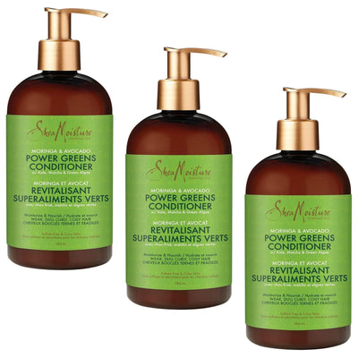 3x Shea Moisture Moringa & Avocado Power Greens Conditioner 384ml