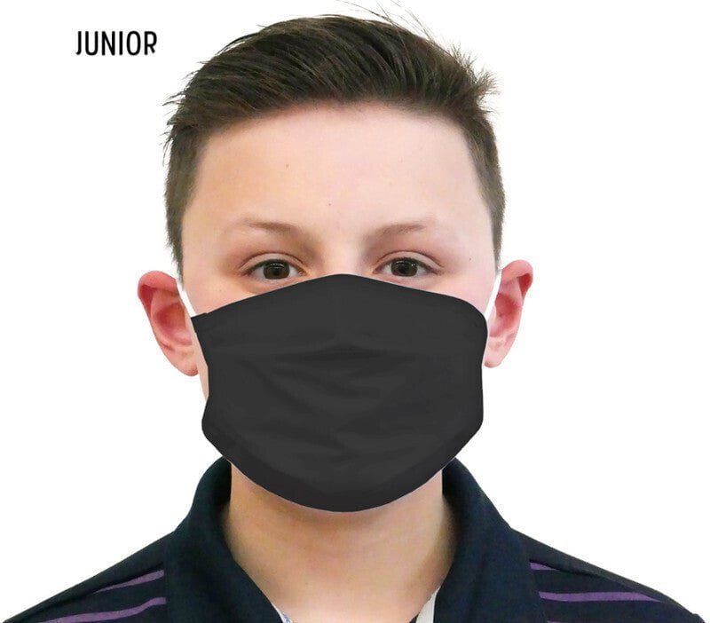 3x Tigerplast Kids Fabric Face Mask Washable Reusable Mask Protect Mouth Cover - Black Payday Deals
