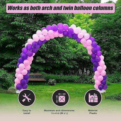 3x4m Full Set Balloon Arch Column Kit Floor Base Stand For Wedding & Party Payday Deals