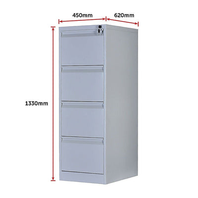 4-Drawer Shelf Office Gym Filing Storage Locker Cabinet Payday Deals